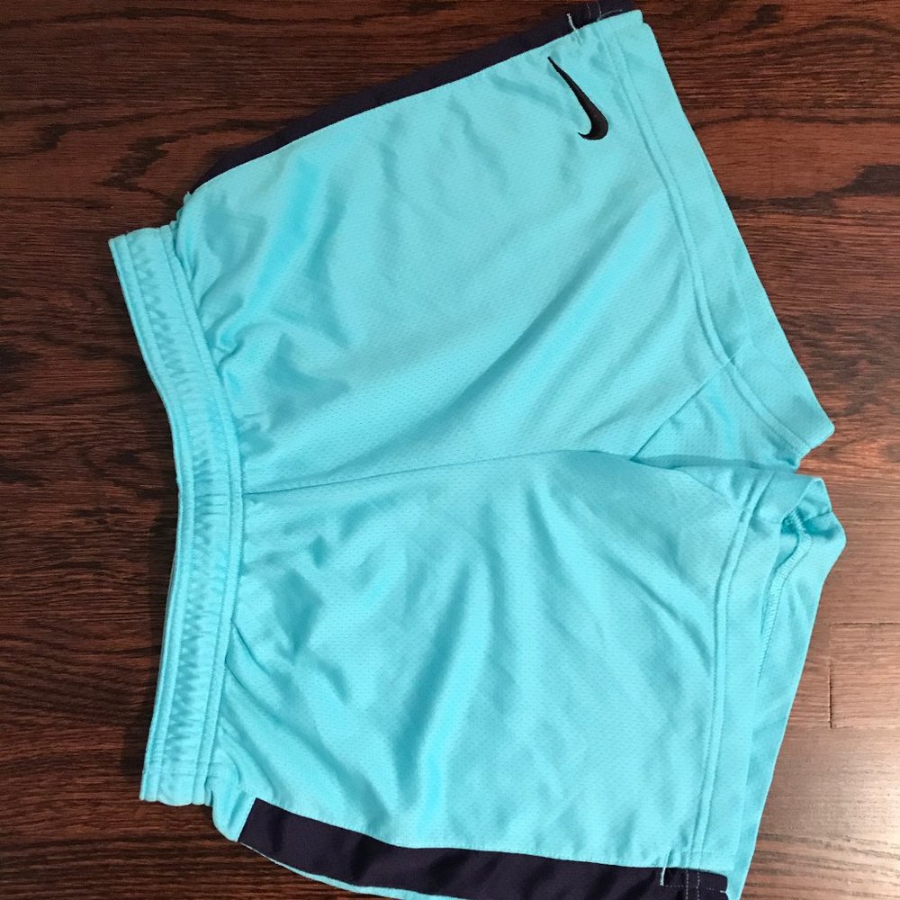 Light Blue Nike Dri-Fit Drawstring Athletic Shorts